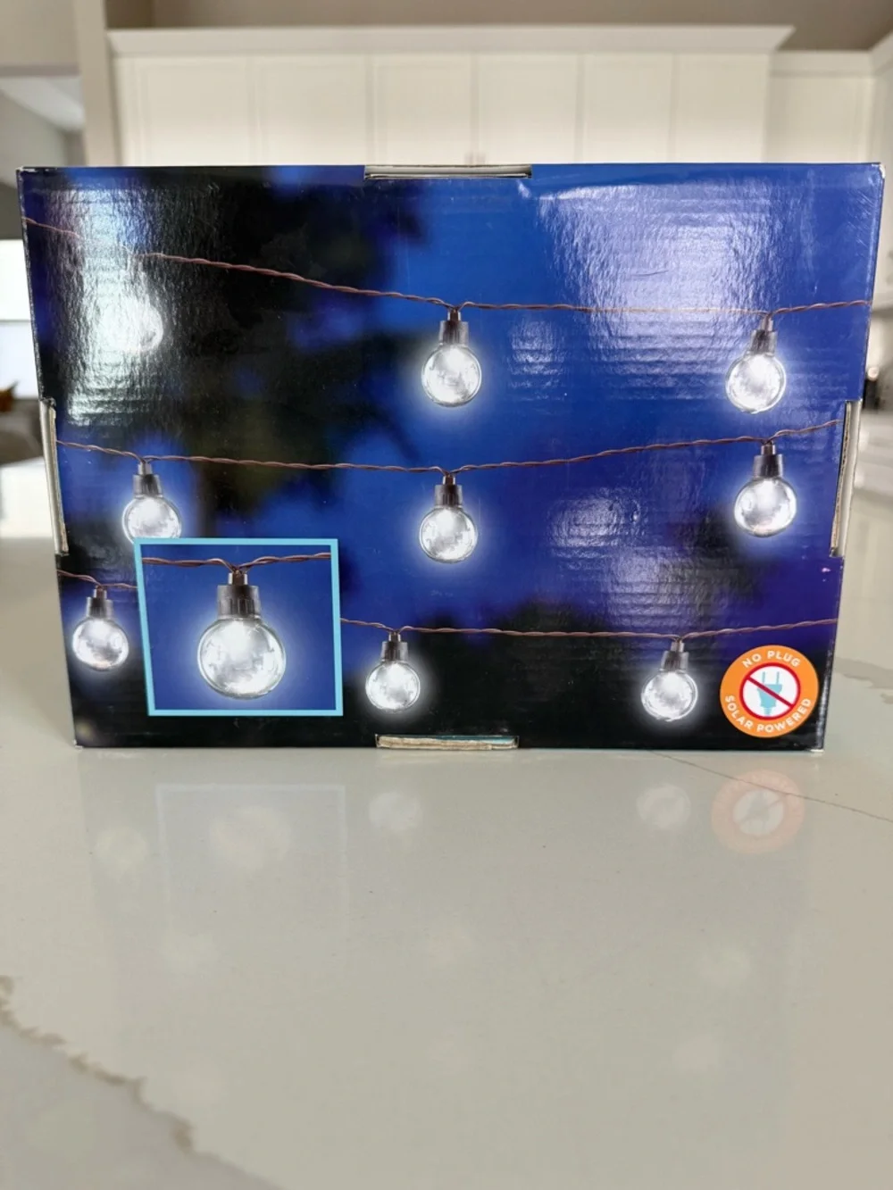 Solar G40 String Lights - Clear Bulbs